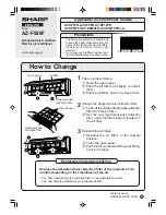 Предварительный просмотр 1 страницы Sharp AZ-F920F Operation Manual