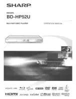 Sharp BD-HO52U Operation Manual preview