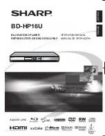 Sharp BD-HP16U - AQUOS Blu-Ray Disc Player Operation Manual preview