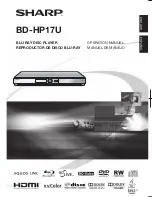 Sharp BD-HP17U - AQUOS 1080p Blu-ray DiscTM Player Operation Manual preview