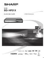 Sharp BD-HP21X Operation Manual preview