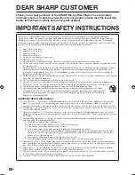 Preview for 6 page of Sharp BD-HP21X Operation Manual