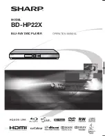 Предварительный просмотр 1 страницы Sharp BD-HP22X Operation Manual