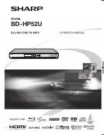 Sharp BD HP52U - AQUOS 1080P Blu-ray Disc Player Operation Manual preview