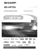 Sharp BD-HP70U Operation Manual preview