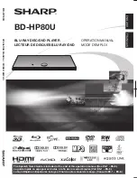 Предварительный просмотр 1 страницы Sharp BD-HP80U Operation Manual