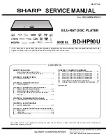 Предварительный просмотр 1 страницы Sharp BD-HP90U Service Manual