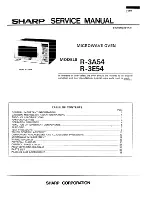 Sharp Carousel II R-3A54 Service Manual preview