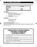 Preview for 2 page of Sharp Carousel R-1405, Carousel R-1406 Installation Instructions Manual