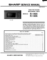 Sharp Carousel R-1405, Carousel R-1406 Service Manual preview