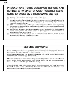 Preview for 2 page of Sharp Carousel R-1405, Carousel R-1406 Service Manual