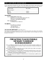 Preview for 2 page of Sharp Carousel R-1500 Cooking Manual