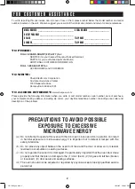 Preview for 2 page of Sharp Carousel R-1505 Cooking Manual