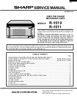 Sharp Carousel R-1510 Service Manual preview