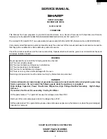 Preview for 5 page of Sharp Carousel R-1510 Service Manual