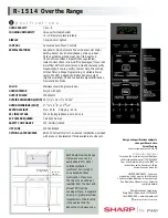 Preview for 2 page of Sharp Carousel R-1514 Specifications