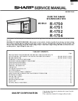 Sharp Carousel R-1750 Service Manual preview