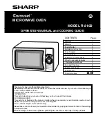 Preview for 1 page of Sharp Carousel R-210D Operation Manual