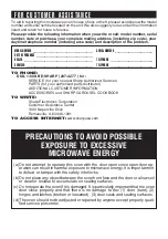 Preview for 2 page of Sharp Carousel R-216L Operation Manual