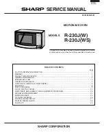 Preview for 1 page of Sharp Carousel R-230J Service Manual