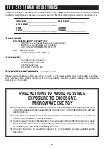 Preview for 2 page of Sharp CAROUSEL R-303T Operation Manual