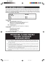 Preview for 2 page of Sharp Carousel R-305K Operation Manual