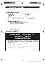 Preview for 2 page of Sharp CAROUSEL R-308J Operation Manual