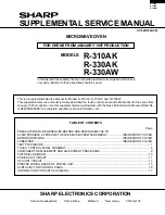 Sharp Carousel R-310AK Supplemental Service Manual preview