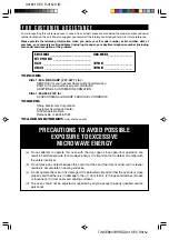 Preview for 2 page of Sharp Carousel R-315J Operation Manual