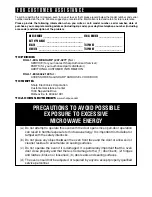 Предварительный просмотр 2 страницы Sharp Carousel R-326FS Operation Manual