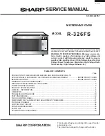 Sharp Carousel R-326FS Service Manual preview