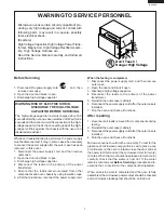 Preview for 3 page of Sharp Carousel R-326FS Service Manual