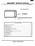 Sharp Carousel R-350J Service Manual preview