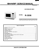 Preview for 1 page of Sharp Carousel R-3S56 Service Manual