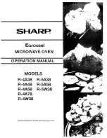 Preview for 1 page of Sharp Carousel R-4A38 Operation Manual