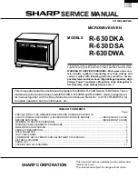 Sharp Carousel R-630DSA Service Manual preview