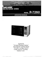 Sharp Carousel R-7260 Operation Manual preview