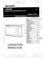 Preview for 1 page of Sharp Carousel R-7A54 Operation Manual