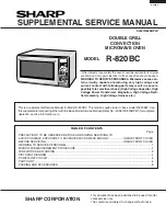Sharp Carousel R-820BC Supplemental Service Manual предпросмотр