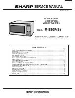 Sharp Carousel R-880F Service Manual preview