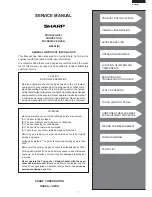 Предварительный просмотр 3 страницы Sharp Carousel R-880F Service Manual