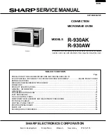 Sharp Carousel R-930AK Service Manual предпросмотр