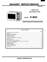 Preview for 1 page of Sharp Carousel R-980E Service Manual