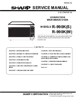 Sharp Carousel R-990K Service Manual preview