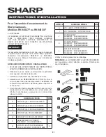 Preview for 9 page of Sharp Carousel RK94S27F Installation Instructions Manual