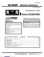 Предварительный просмотр 1 страницы Sharp CD-BA1300H Service Manual