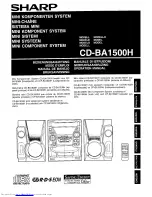 Sharp CD-BA1500H Operation Manual preview
