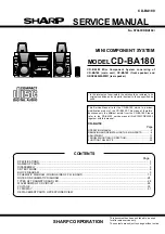 Sharp CD-BA180 Service Manual preview