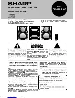 Sharp CD-BA2100 Operation Manual preview