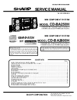 Preview for 1 page of Sharp CD-BA250H Service Manual